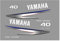 generico ricambio adesivi compatibile per yamaha 40cv fourstroke (bianco)