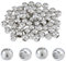 DICOSMETIC 60 Stück Edelstahl Runde Perlen Großes Loch Perlen 10x8mm Runde Metallperlen Metall Glatte Perlen Fass Abstandshalter Perlen Europäische Perlen Zur Die Schmuckherstellung Bohrung: 5 mm