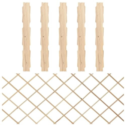 Générique Clôtures en Treillis 5 pcs Bois de Sapin Massif 180x80 cm,Quincaillerie,Clôtures & barrières,Panneaux de clôture,Brun,5.84 LB,316422