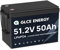 GLCE Energy 48V 50Ah LiFePO4 Lithium Batterie[Mini], 4000~15000+ Deep Cycle Wiederaufladbar, 10 Jahre Lebensdauer, RV, Solar, Marine, Überland, Energiespeicher für Zuhause
