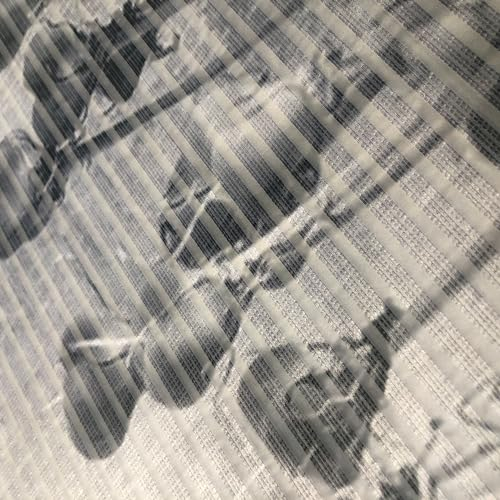 HOME in green HIG Schiebegardine Cintia 3er Set, 245x60 cm, Aluim Blumendruck, Farbe:grau, Größe:245 x 60 cm, Anzahl:3er-Set