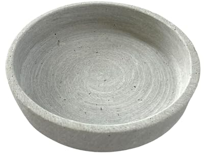 Dekoteller, Untersetzer, Dekoschale, Betonoptik, Ø 11cm GRAU. Polyresin, Schmuckschale, Moderne Schale, Steinoptik, Wohnaccessoire Betonschale