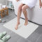 HITSLAM Duschmatte rutschfest, 80x60cm Badewannenmatte rutschfest mit Ablauf, Weiche PVC-Luffa Antirutschmatte Badewanne, Schnell Trocknende Badematte, Weiß