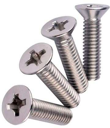 VAMUOEFL Lot de 20 vis à métaux à tête fraisée Phillips à tête fraisée en acier inoxydable 304 (18-8), filetage grossier UNC, 1/4-20 x 1-1/2