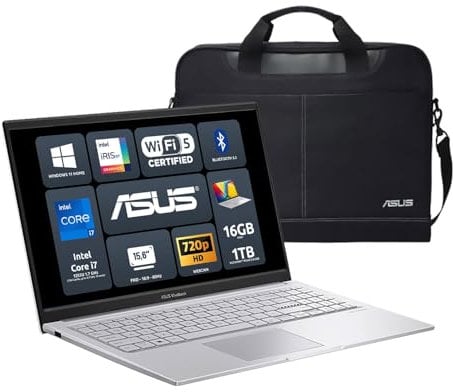 ASUS Notebook Vivobook 15 F1504ZA,Intel Core i7-1255U, 16GB RAM DDR 4,Intel Iris Xe Graphics,1TB M.2 NVMe PCIe®3.0 SSD,15.6” FHD 60Hz,Win11 Home,Tastiera italiana retroilluminata, Bluetooth® 5.1