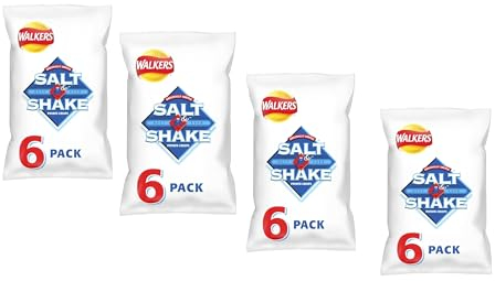 4 pack - Walkers Salt and Shake Multipack Crisps, 6x24g | By Ideaonic