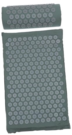 COLLBATH 2 Stück Akupressur Massagematte und Kissen aus Baumwolltuch und Abs Waschbar Leicht zu Tragen mit Tasche