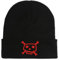 Piratenschädel N Bones bestickte Beanie-Mütze Wintermütze schwarz, Schwarz , Einheitsgröße