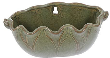 Milisten Hanging Flowerpot Wall Hanging Ceramic Planter Large Opening for Air Plants Lightweight and Washable Decor