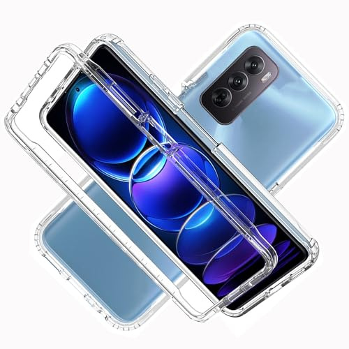 LXHGrowH Cover per OPPO Reno 12 Pro 5G 360 Gradi Antiurto Transparente | Custodia Anti-graffio con dell Schermo Integrata Protezione, Dual Layer Ibrida 360°Full Body Antiurto Protettiva Case