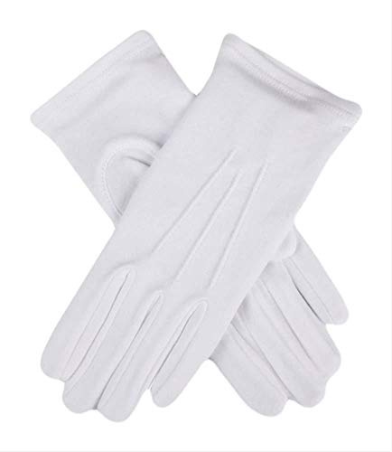 Dents Womens Cotton Gloves - White