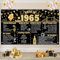 Happy 60th Birthday Decoration Black Gold Back In 1965 Banner Poster 60th Birthday Banner 60s Party Decorations 60 Years Anniversary Home Decor For Women Men