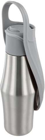 Gourde pour Chien Promenade, Bouteille d'eau Portable pour Chien, 750ml Gourde Chien Isotherme, Gourde Chien, Convient Aux Animaux de Compagnie pour Les Promenades et Randonnées en Plein Air, Gris