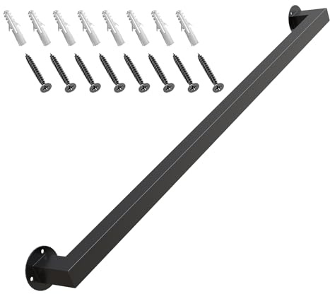 ONLT 90cm Treppenhandläufe,Schwarz Handlauf Treppe | handlauf Bad,metall eisen schwarz handlauf vintage,geländer außen,für Treppenhaus,Garten,Hauseingang,Gang handläufe
