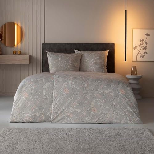 ESTELLA Mako Jersey Bettwäsche 155x220 Amelie Natur Ornamente Paisley 6346-230