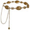 Scarlet Darkness Kettengürtel für Damen, Metall-Taillenkettengürtel, Concho, Boho, Westerngürtel, Bronze, oval, Einheitsgröße