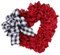 Ciieeo dekorativer Hochzeitskranz deckenverkleidung Wedding Decoration Wandschmuck Haustürdekorationen draußen Liebes-Herz-Girlande Braut- Valentinstag Herzkranz herzförmige Kränze Stoff