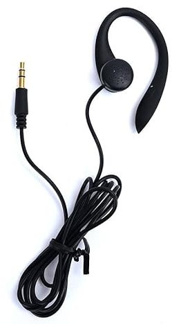 System-S Auriculares Mono in-Ear de 115 cm AUX Jack de 2,5 mm con Gancho para la Oreja