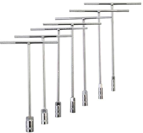 Paodduk 7PCS T Bar Spanner Socket Set T-Handle Metric Socket Wrench 8mm 10mm 12mm 13mm 14mm 17mm 19mm