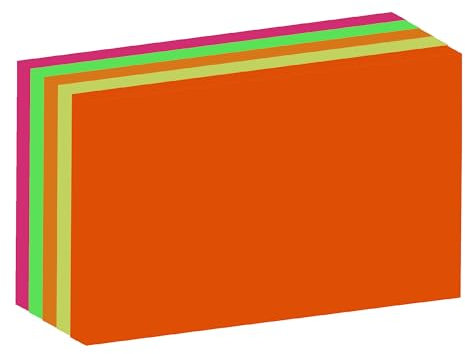 TENLITE 600 Pcs Neon Index Cards 4x6 Inch – Unruled Flash Cards in Assorted Bright Colours – Thick 250 GSM for Study, Revision Notes, Cue Cards, School, Office & Memory Aid