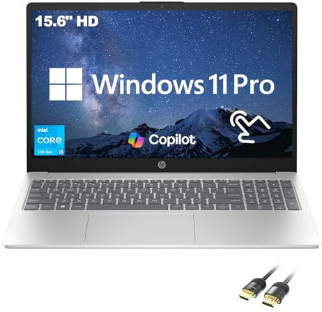 HP 2025 New 15.6 HD Touchscreen Laptop, Intel i3-1315U, 32GB RAM, 2TB SSD, AI Copilot, PDG HDMI Cable, US Version KB, For Business & Student, Windows 11 Pro