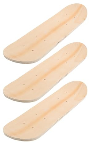 Healeved 3 Pack 16.93In Blank Skateboard Decks Double Tail Wooden Skateboard Decks for Painting Diy Art Craft Projects with Smooth Surface