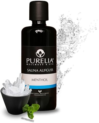 PURELIA Saunaaufguss Konzentrat Menthol 100 ml natürlicher Sauna-aufguss - reine ätherische Öle