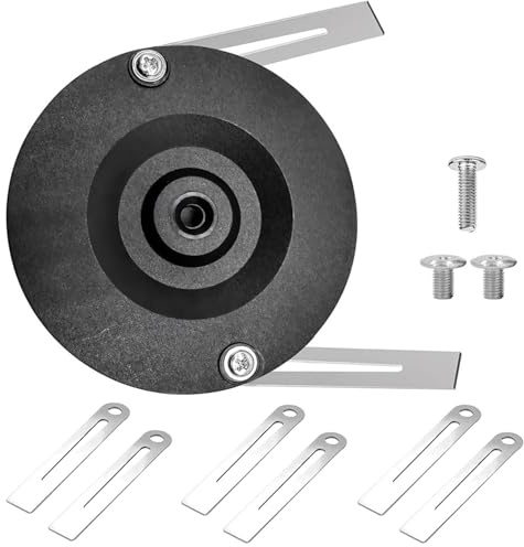 iKALULA Lame de tondeuse en acier inoxydable, ensemble de lames en métal pour tondeuse à gazon sans fil Einhell, accessoires de tondeuse durables, comprenant 1 disque de coupe + 6 vis,