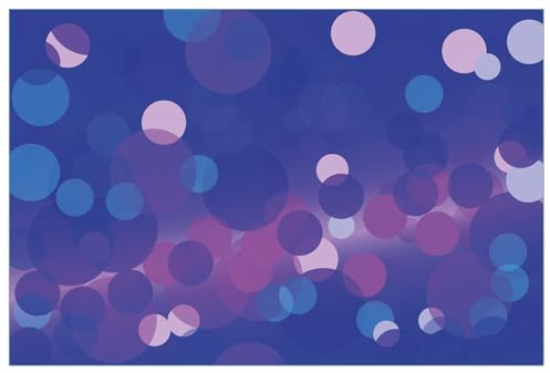 Wallario Küchenrückwand selbstklebend 90 x 60 cm, Motiv: Blaue Kreise mit pink - harmonisches Muster | Spritzschutz abwischbar & pflegeleicht