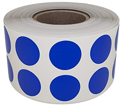 Sticker Blau 13 mm runde Etiketten – 1,3 cm Klebepunkte 1080 Stück von Royal Green