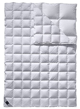 billerbeck Daunendecke | Nena | 155 x 220 cm | 100 % Daunen | Optimale Wärme- und Feuchtigkeitsregulierung | Hausstaub-Allergiker geeignet | 4 Jahreszeiten