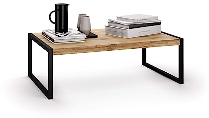 MOBILI FIVER, Luxury, Couchtisch, rustikale Eiche, Made In Italy