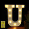 HONPHIER® Buchstaben Lichter Alphabet Lampe LED Brief Beleuchtung Buchstabe Licht Beleuchtete Buchstaben Nachtlichter Dekoration für Geburtstag Party Hochzeit Kinderzimmer (U)