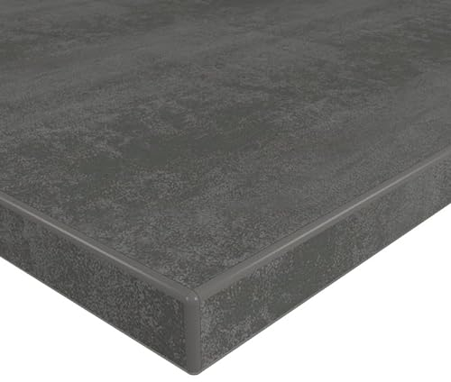 MySpiegel.de Tischplatte Holz Zuschnitt nach Maß Beschichtete Holzdekorplatte Beton dunkel in 19mm Stärke (90 x 90 cm, Beton dunkel)