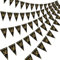 Frienda 5 Pcs Happy 50th Birthday Banner Bunting Flags Gold and Black Glitter 50th Birthday Anniversary Party Decoration Supplies, 7.4 x 10.8 Inch
