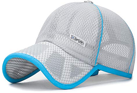 Anshili Kinder Junge Mesh Cap Baseball Cap atmungsaktive Mädchen Kappe für Sommer (Grau)