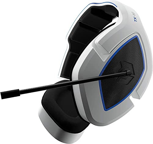 Gioteck TX50 - Cascos Gaming, Cable Audio Jack 3,5 mm, Control de Sonido, Driver 50 mm, Cascos con Microfono para PS5, Xbox Series X S, Nintendo Switch y PC, Blanco y Negro (PS4)