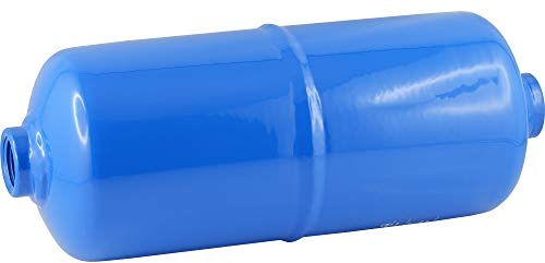 Fittingteile - Druckluftbehälter für stationären Einsatz Blau Stahl Druckluftkessel (Anschluss: 2x G 1/2 - Inhalt: 1,0 Liter)
