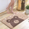 LNXSESN Badteppich Braunbär Weiß Badvorleger Flauschig Mikrofaser Badematte rutschfest Duschvorleger Schnelltrocknend Badezimmerteppich Waschbar Badematten Bathroom Mat 40x60cm