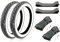 6-teiliges Set KENDA K418 4PR Weißwand Reifen 2,75 x 17 Zoll 41P TT + Schläuche & Felgenbänder für Kleinkraftrad und Motorrad