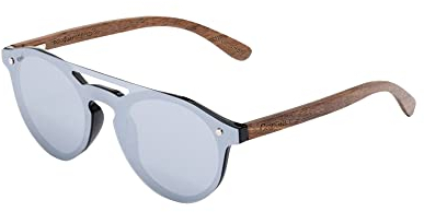 Gafas de Sol Polarizadas - Colección Paraguay - Modelo Unisex - Protección Ultravioleta - Cristales con Tratamiento Antireflejante y Antirayado - Fabricadas a Mano - Color Silver Wal - COPAIBA