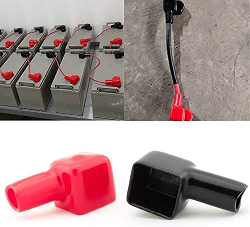 AYNEFY Battery Terminal Covers, Pair of Car Battery Terminal Protector Cover Red & Black Positive and Negative 192681 192682 for Automotive Marine Battery
