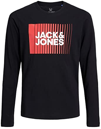 Jack & Jones Boy's Jack & Jones Boy Langarm-t-Shirt Logo Langarm-t-Shirt Junior T-Shirt (Pack of 1)