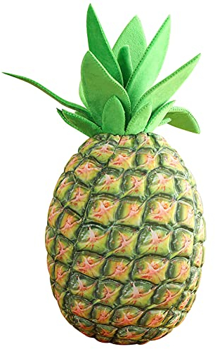 ISAKEN Gefüllter Ananas Plüsch Kissen, Süß Obst Kuscheliges Plüschtier Spielzeug Ananas Kuscheltier Weiches Schlafkissen Körperkissen Geburtstag Jungen Mädchen