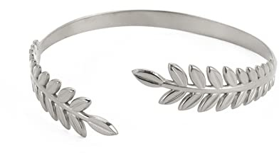 Dreamtimes Greek Roman Laurel Leaf Armband für Frauen Edelstahlarmband Gold Farbe Laurel Leaves Wheat Ears Boho Bangle Party Schmuck