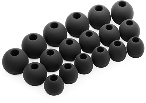 Okuli Set of 18 Silicone EarBuds Ear Tips For Earphones & Headphones in Black