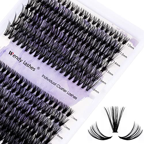Faux Cils Individuels 240PCS Cluster Cils Volume Russe 0.07mm CC Curl Mixte 12-16mm 30D+40D Cluster Extensions de Cils Individuels Bouquet Effet 3D Cluster Eye Lashes(30D+40D-0.07-CC-MIX12-16)