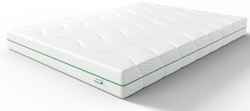 Novilla Matratze 140x200 cm H2 H3 Kaltschaummatratze 7 Zonen Schaumstoff Rollmatratze Bambusfasern Atmungsaktiv Oeko-Tex 16cm