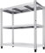 Mesa Acero Inoxidable, 80 x40 x 80 Cm Estantería De Acero Inoxidable, Mesa De Trabajo Acero Inoxidable, 3 baldas, Muebles Cocina Acero Inoxidable para gastronomía, Estante de Carga de 50 kg