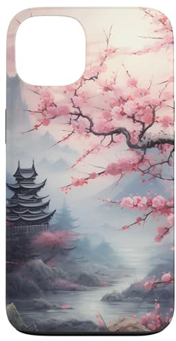 Japan Landschaft Kirschblüten Hülle für iPhone 13